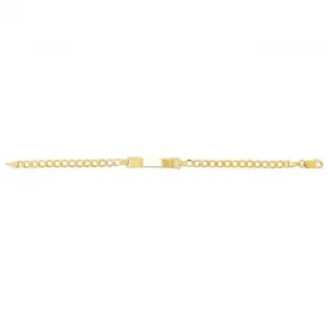 9ct Yellow Gold Curb Baby ID Bracelet