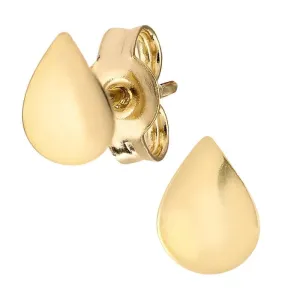 9ct Yellow Gold Small Teardrop Stud Earrings