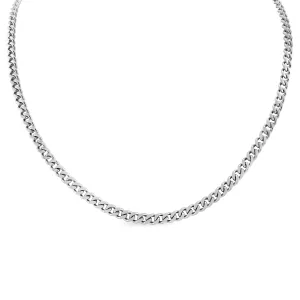 Annie Silver Stainless Steel PVD Curb Chain Necklace