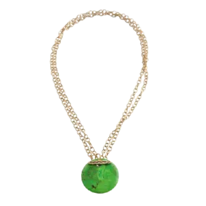 Barse Convertible Natural Stone Necklace-Lime Turquoise