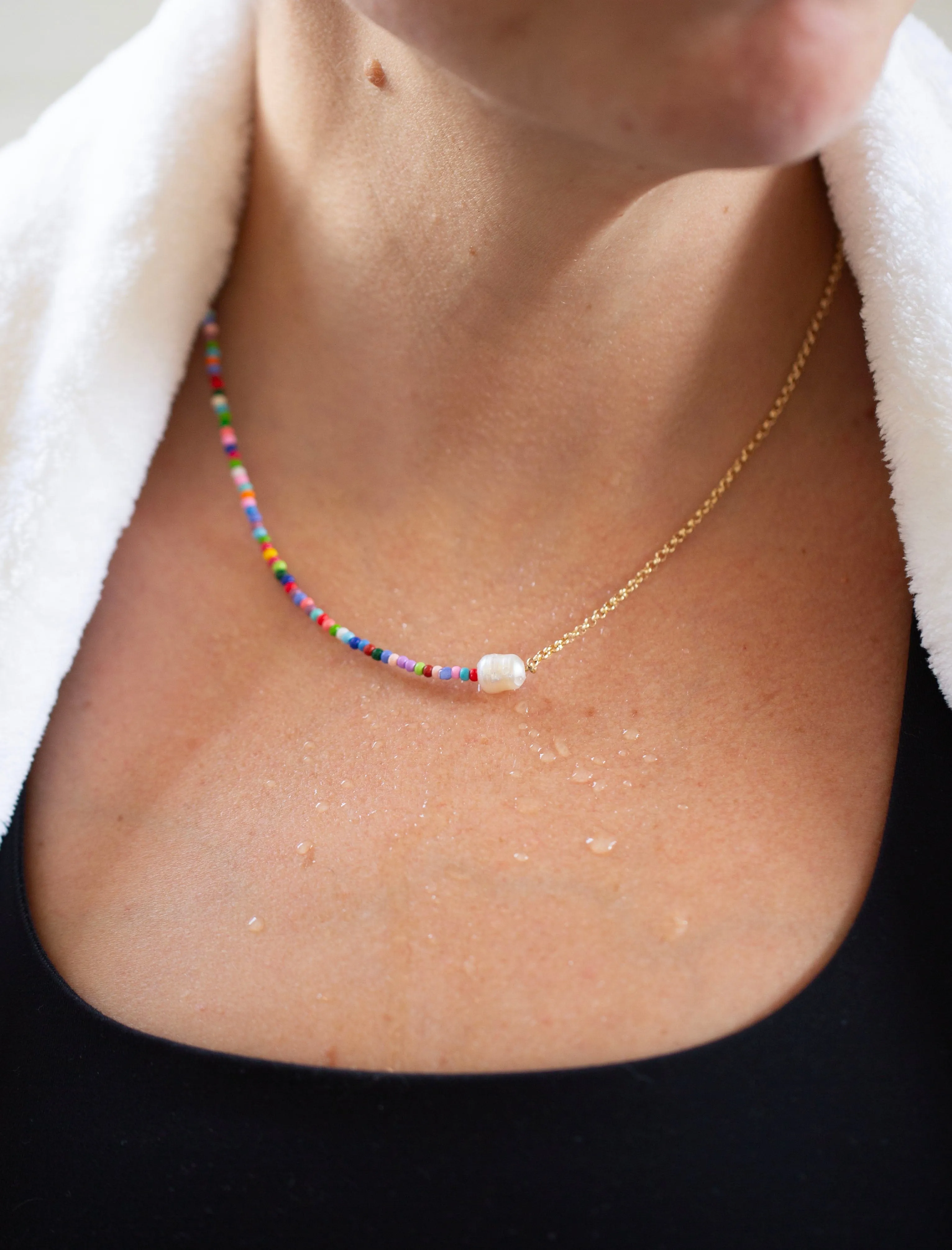 Beaded Halfcourt Necklace