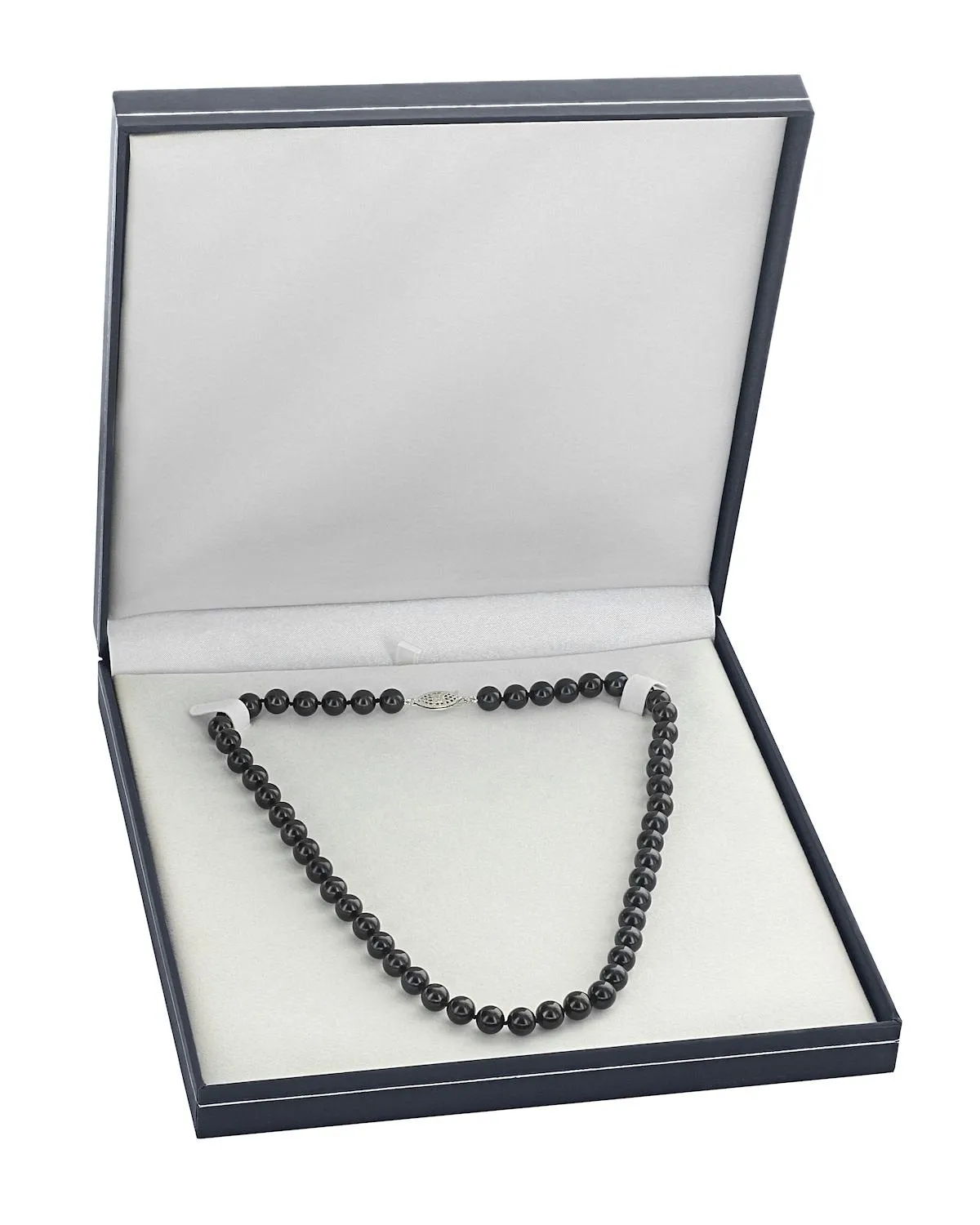 Black Japanese Akoya Pearl Opera Length Necklace - Choose Pearl Size