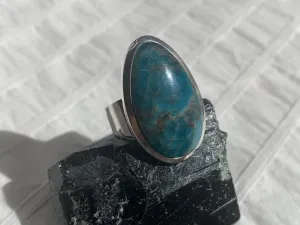 Blue Apatite Naevia Ring - Pear (US 7.5)