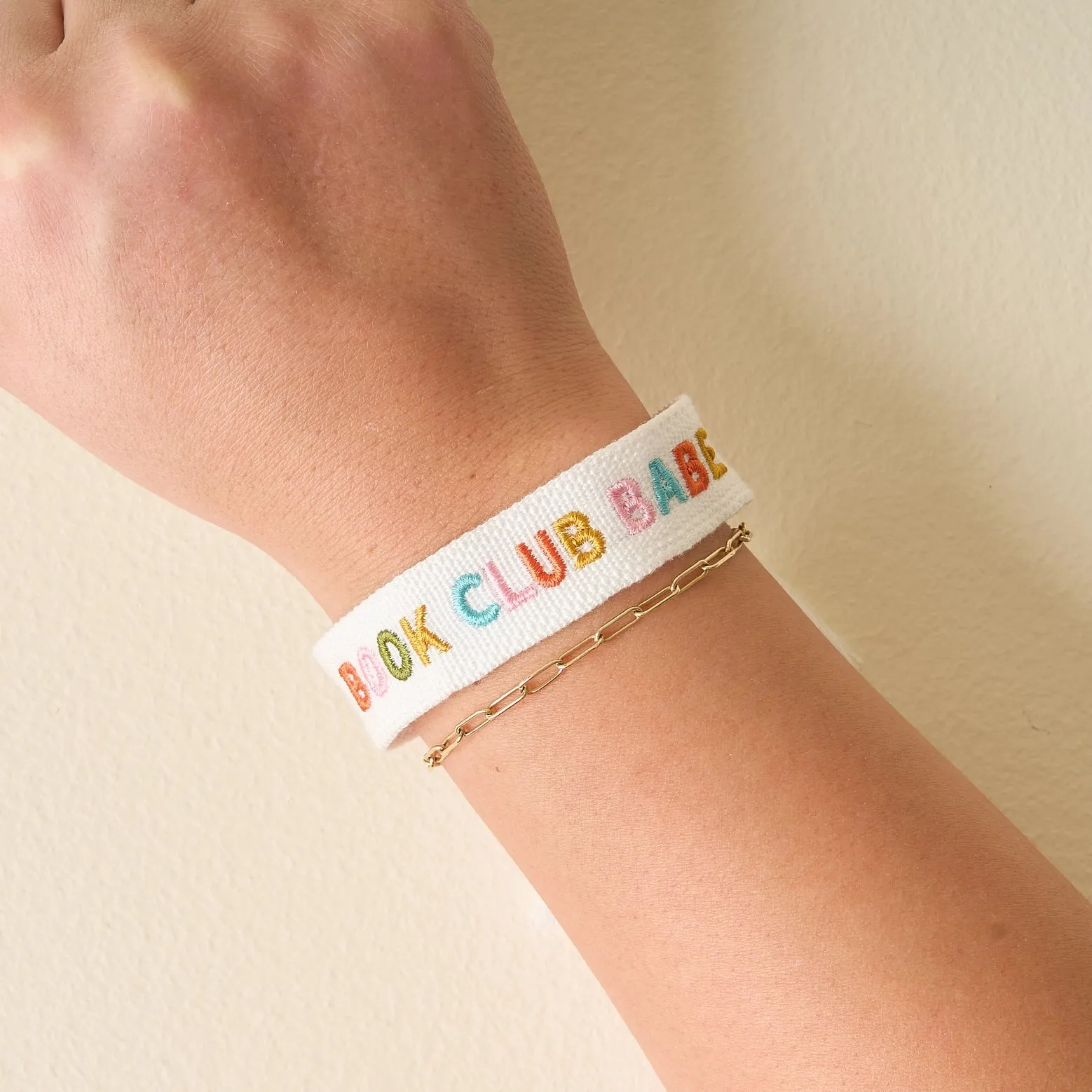 'Book Club Babe' Adjustable Woven Bracelet