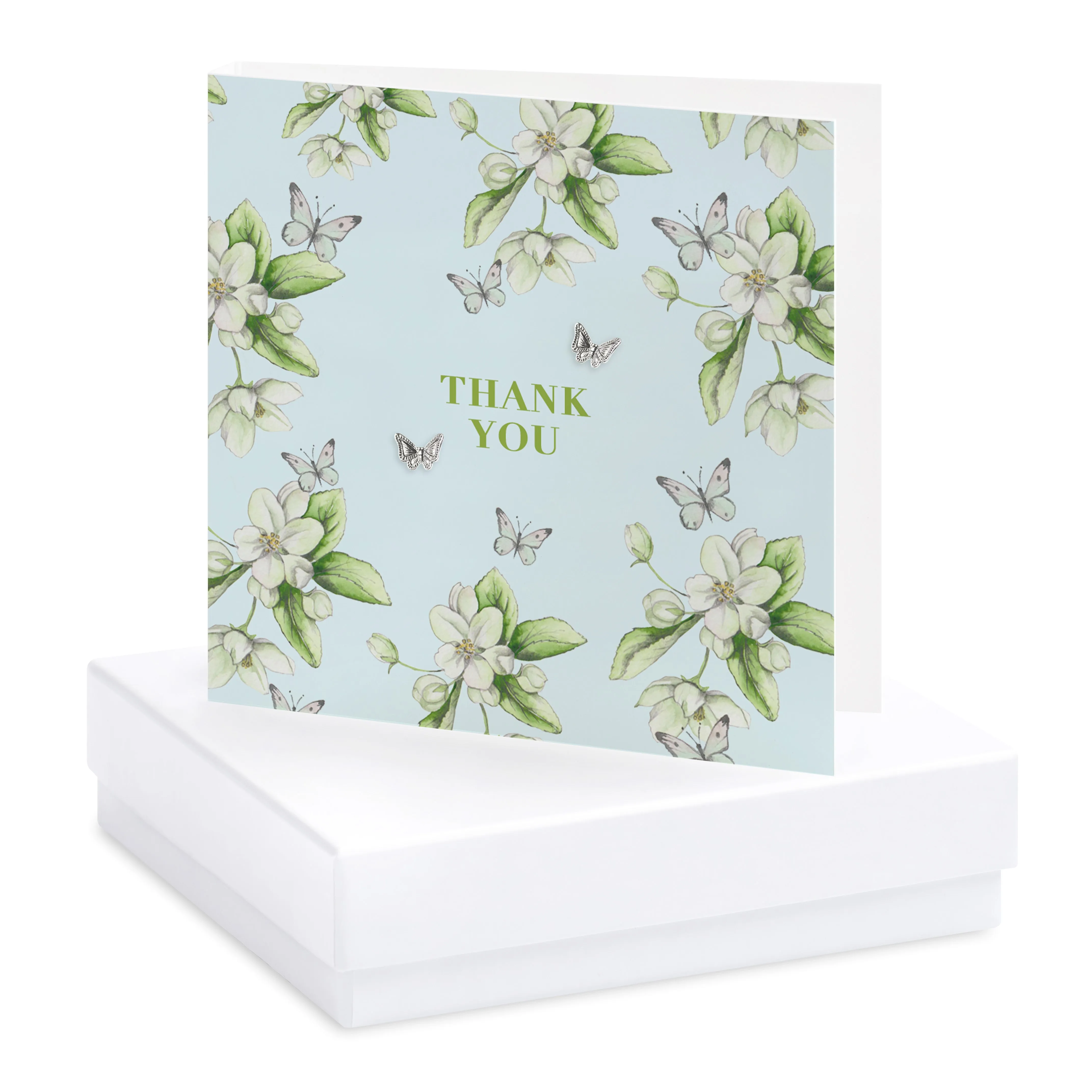 Bright Blooms Thank you boxed card and earrings