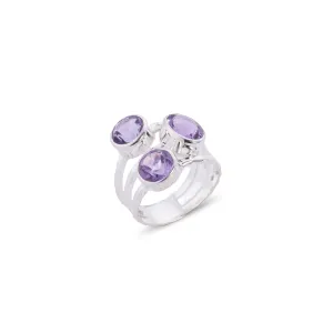 Callia Amethyst Ring, Sterling Silver