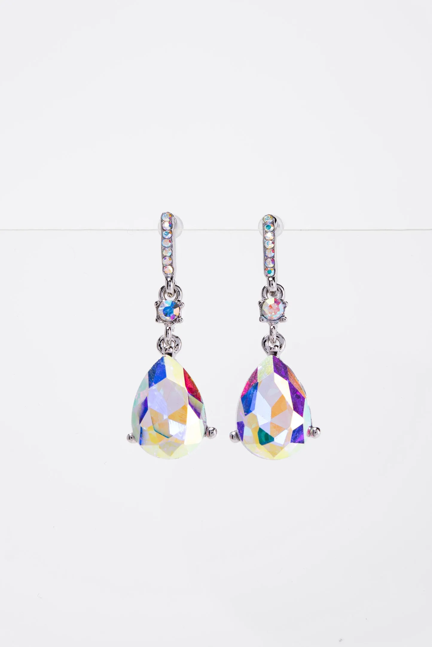 Callie Crystal Post 2 Tier Dangle Earrings