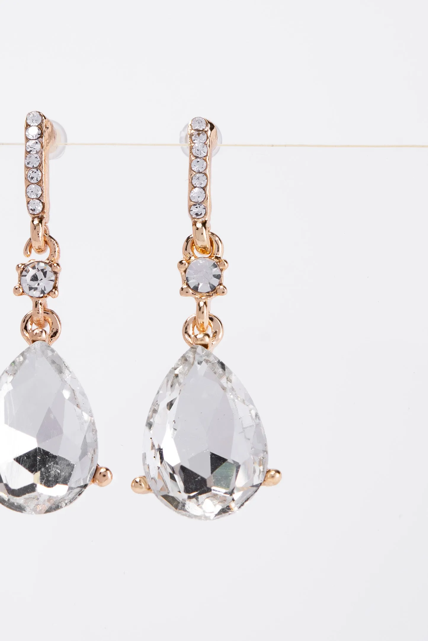 Callie Crystal Post 2 Tier Dangle Earrings