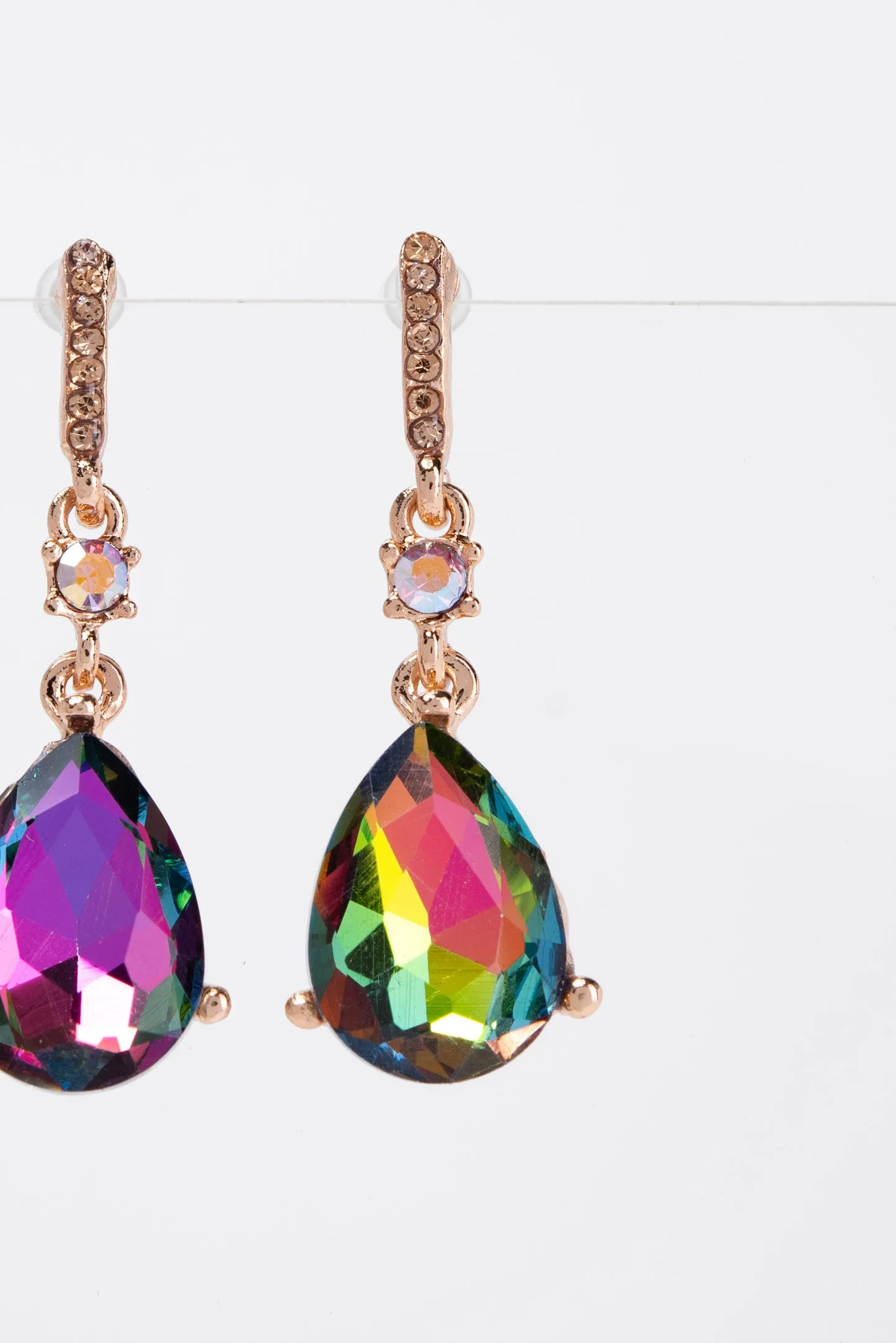 Callie Crystal Post 2 Tier Dangle Earrings