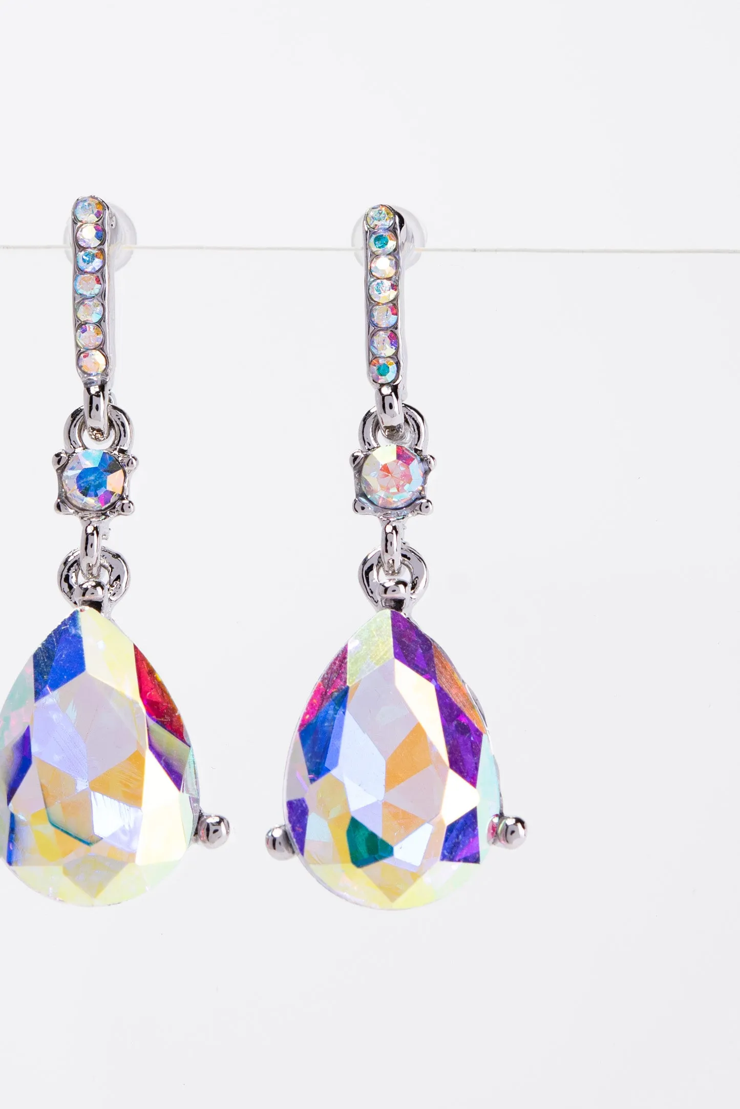 Callie Crystal Post 2 Tier Dangle Earrings