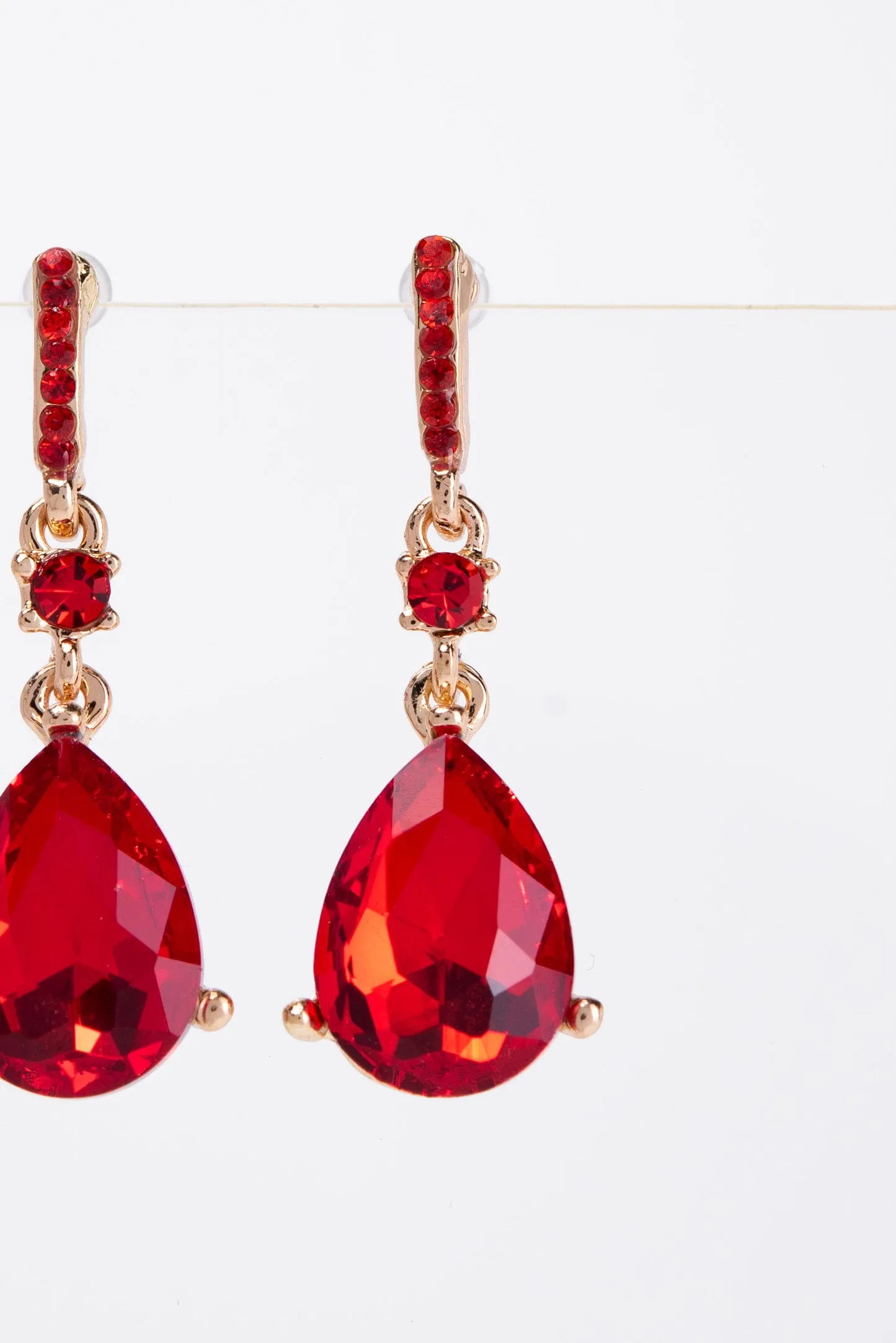 Callie Crystal Post 2 Tier Dangle Earrings