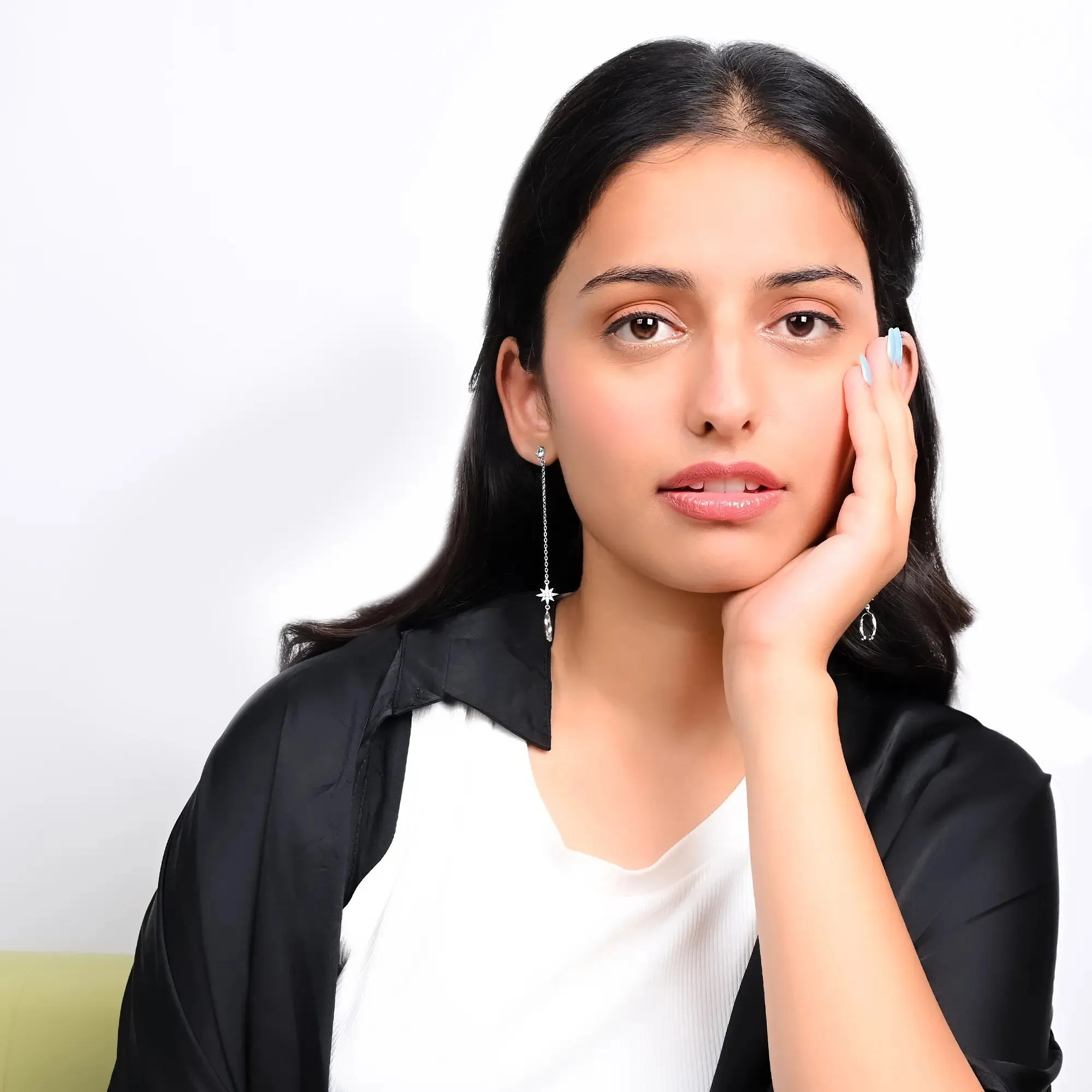 Celestial Chain Cuff Earrings