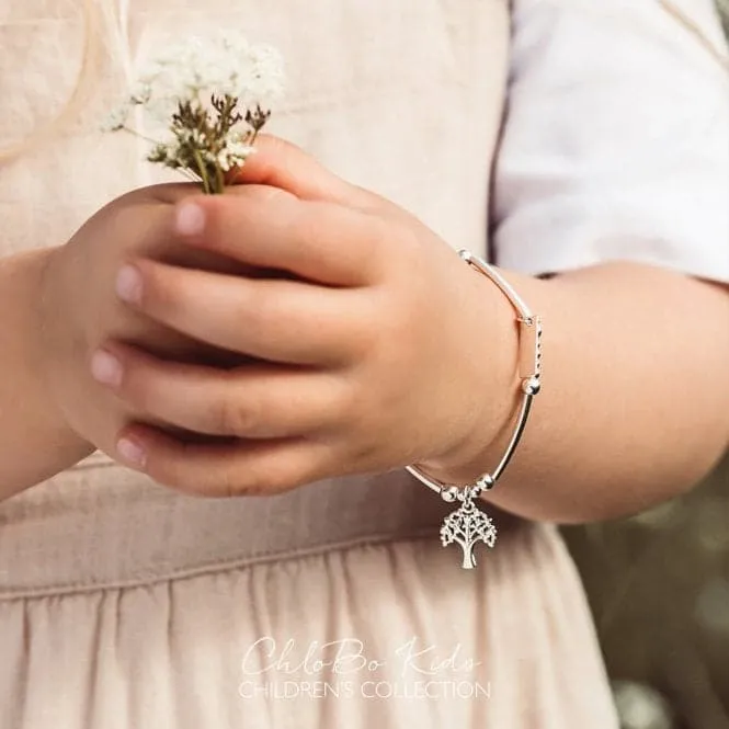 Children's Mini Noodle Sparkle Rice Love Heart Charm Bracelet CSBMNSR092