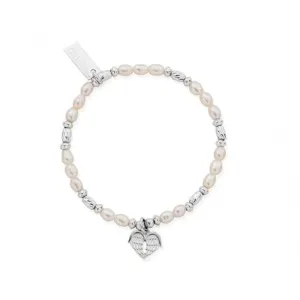 Children's Pearl Heart Of Love Bracelet CSBRP901