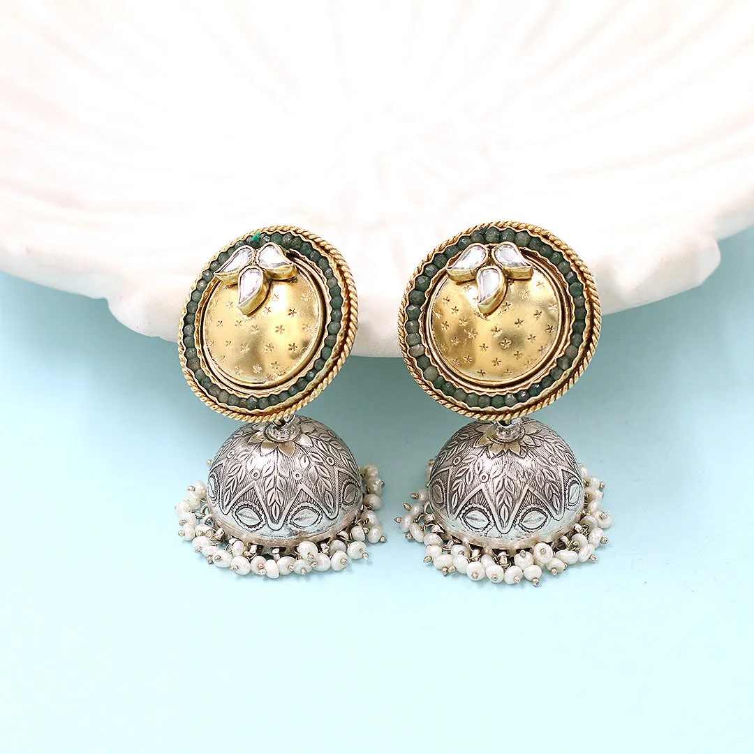 Classic Charm: Sangeeta Boochra Silver Handcrafted Earrings