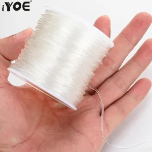 Crystal Clear Elastic Thread Jewelry Making Kit - Versatile for Bracelets & Necklaces