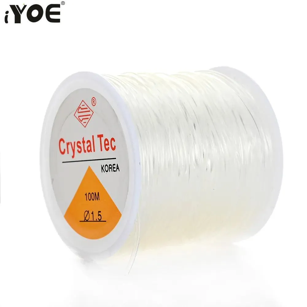 Crystal Clear Elastic Thread Jewelry Making Kit - Versatile for Bracelets & Necklaces