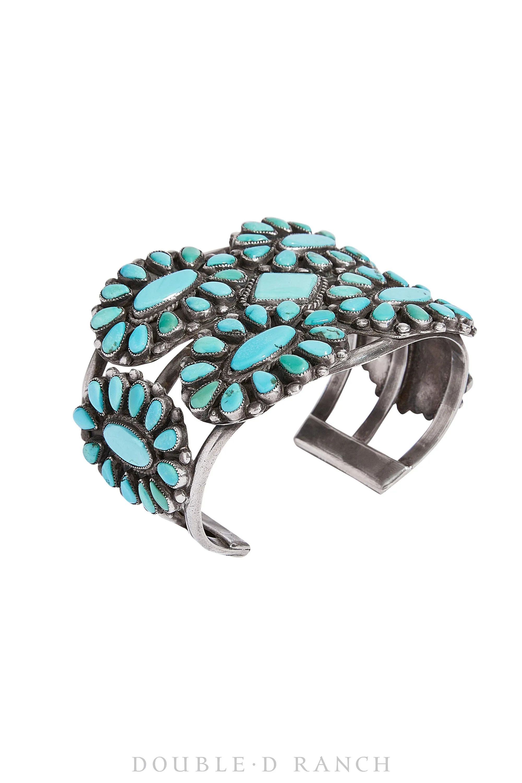 Cuff, Cluster, Turquoise, Unusual Layout, Vintage, ‘60s, 3198