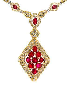 David Webb Ruby Pendant Necklace, 31.50 Carats