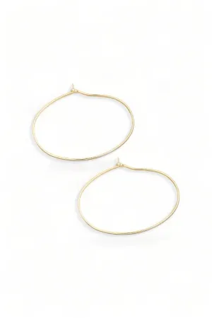 Delicate Thin Wire Dainty Hoop Earrings