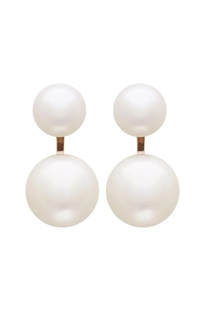 Double Majorca Pearl Two-Way Earrings