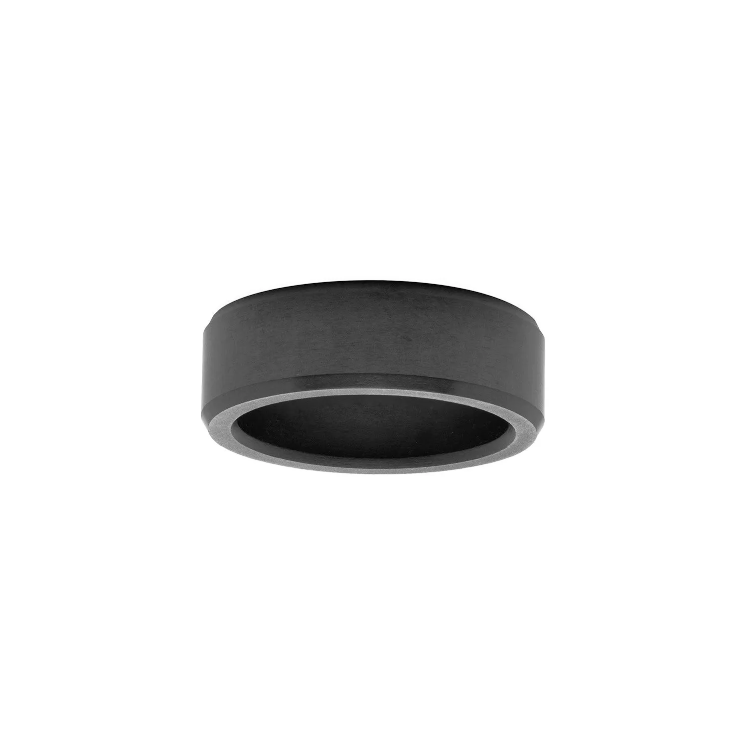 Elysium Ares Black Diamond Beveled Edge Wedding Ring