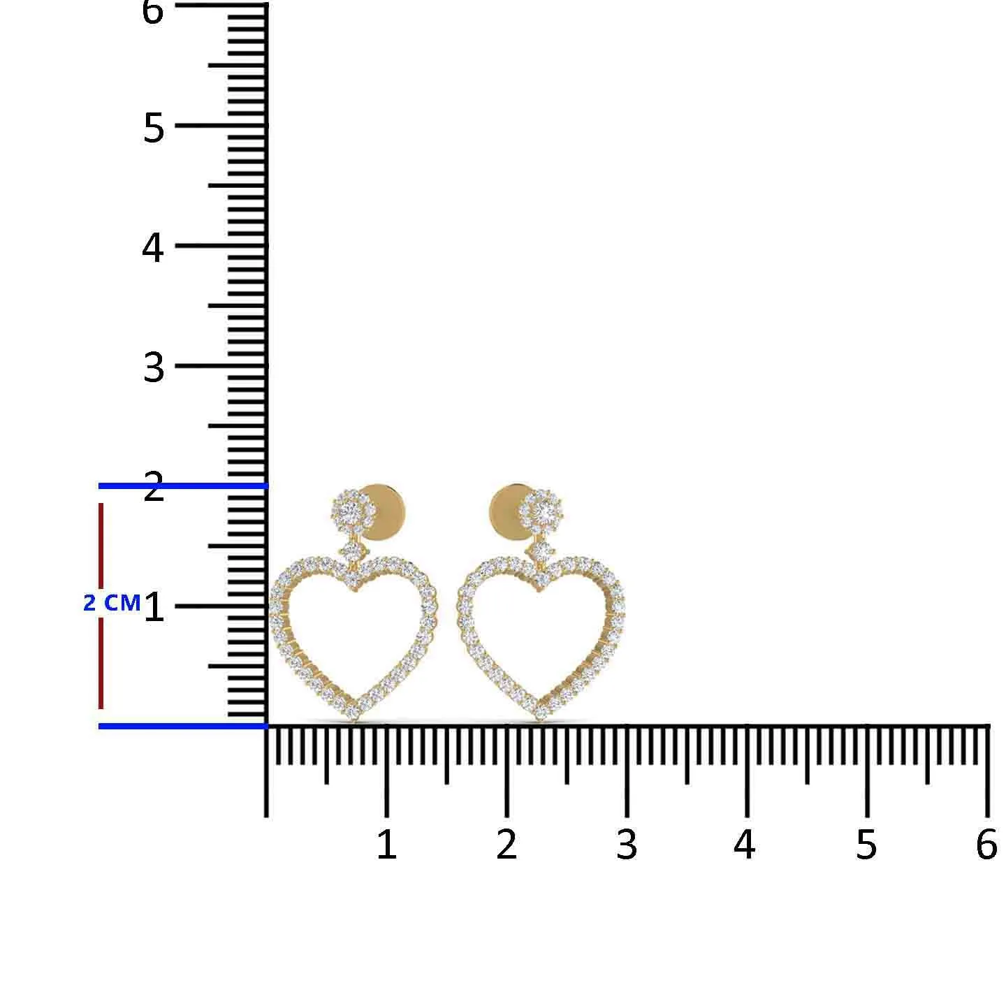 Embrace Heart Silver Drop Earring