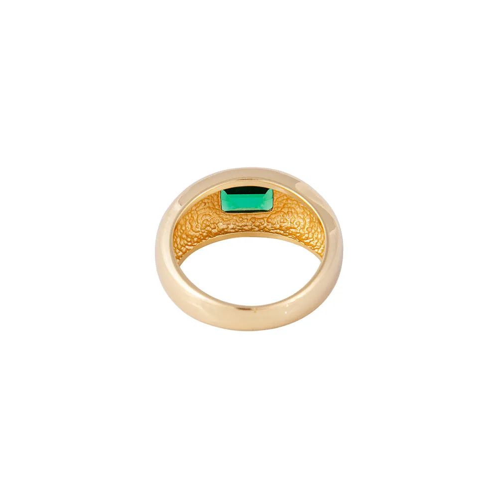 EMERALD CRYSTAL DOME RING