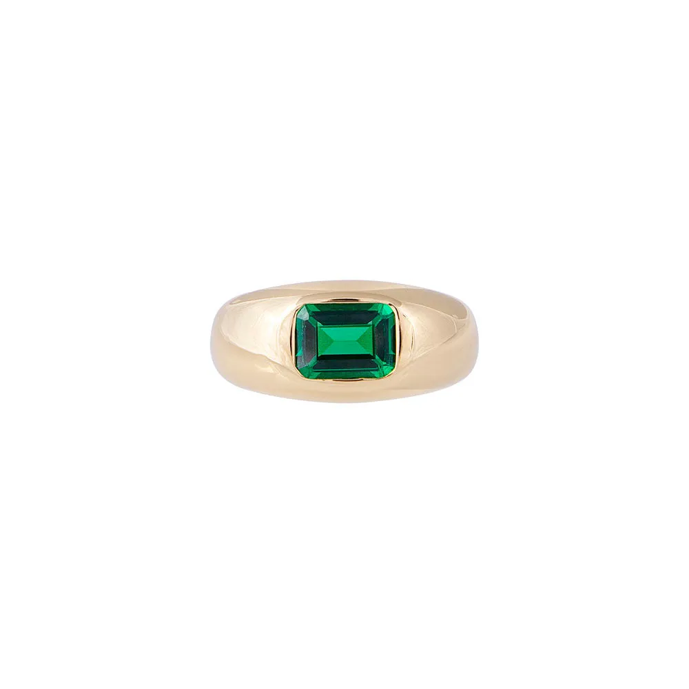 EMERALD CRYSTAL DOME RING