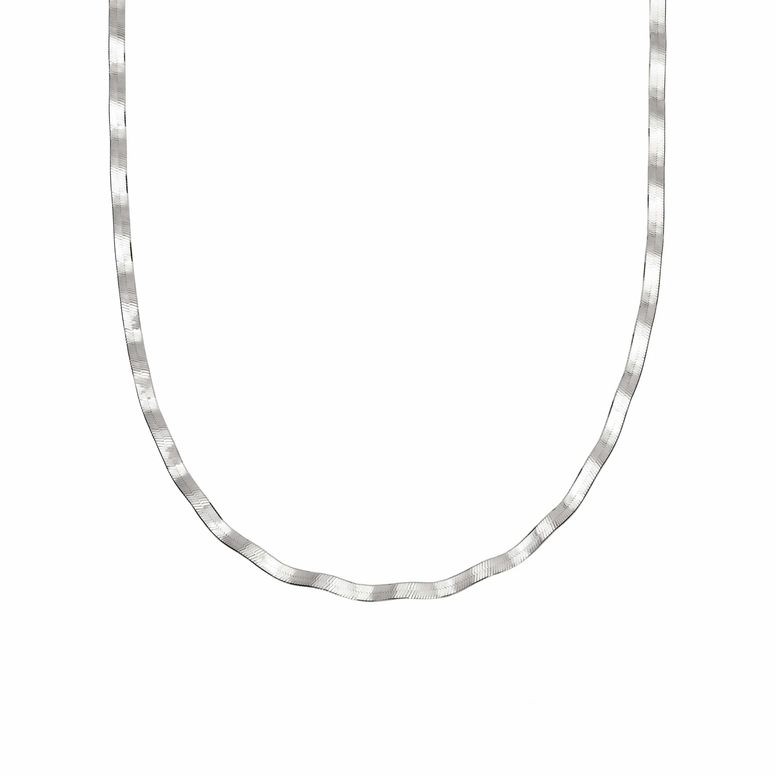 Estée Lalonde Wavy Snake Chain Necklace Sterling Silver