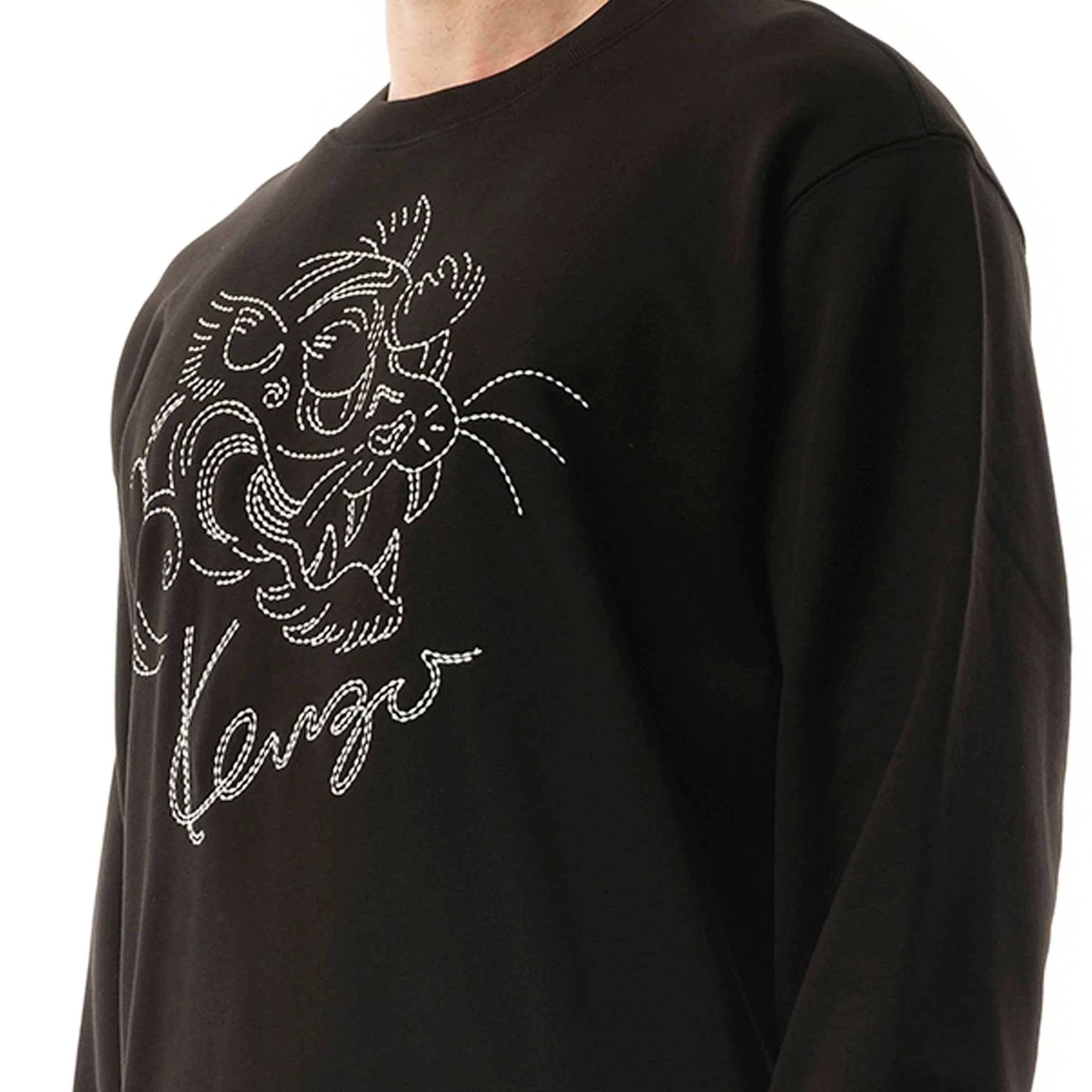 Gots Star Tiger Embroidered Sweatshirt in Black