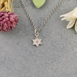 Graceful Star of David Diamond Necklace