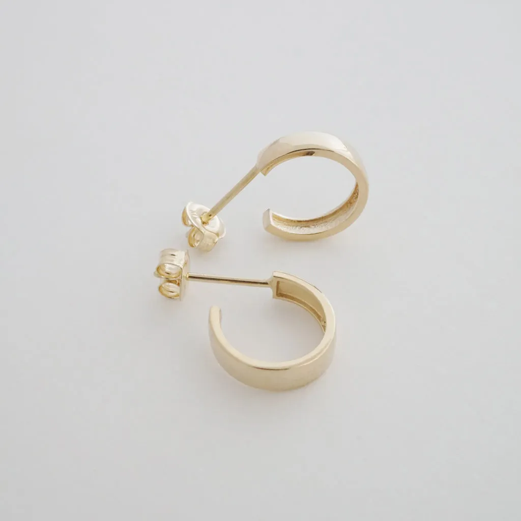 Huggie Hoops, 14k Gold