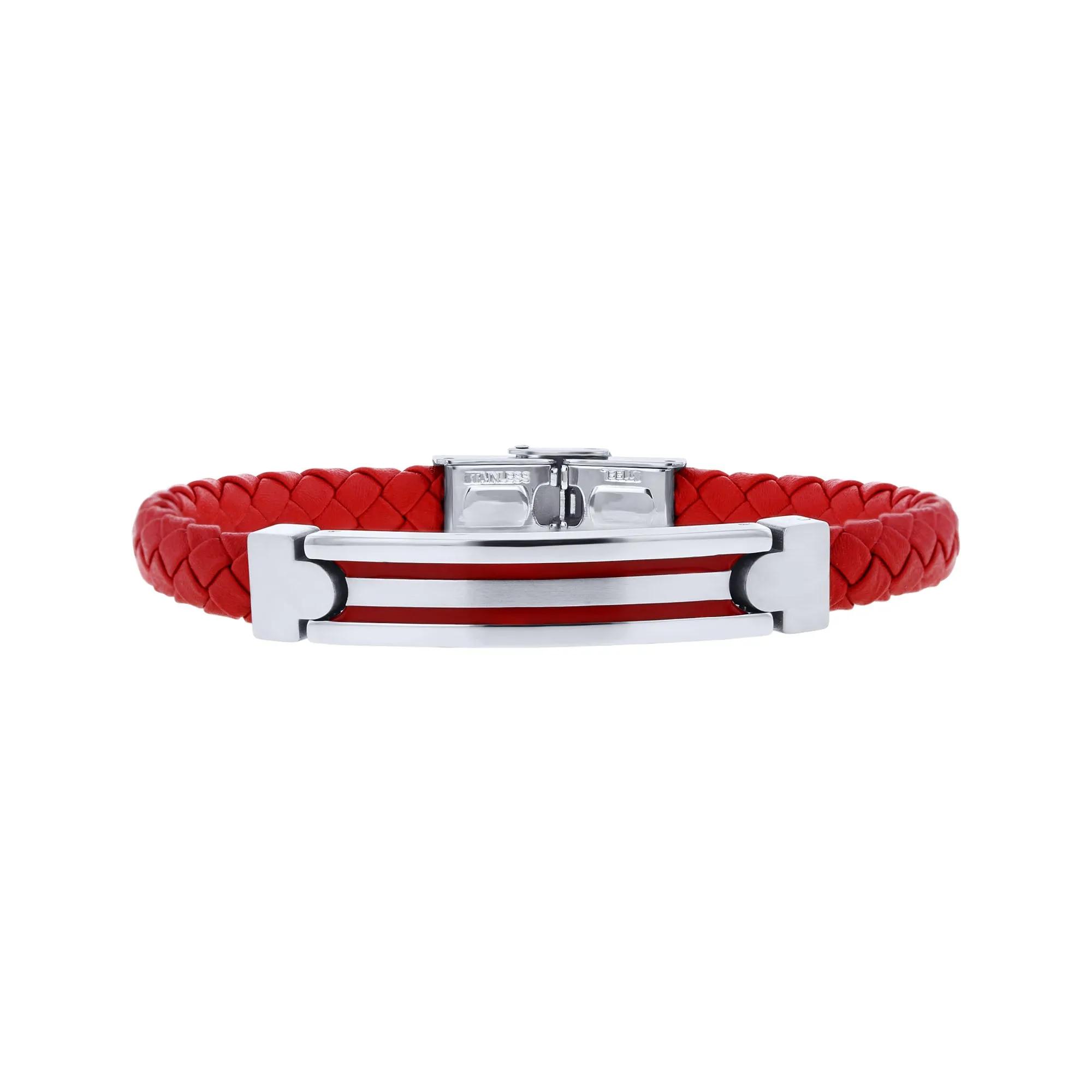 Kairo Stainless Steel Leather Bracelet