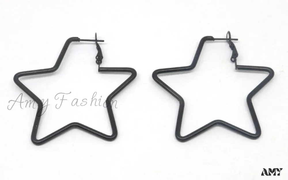 Korean Style Five-pointed Star Delicate Hoop