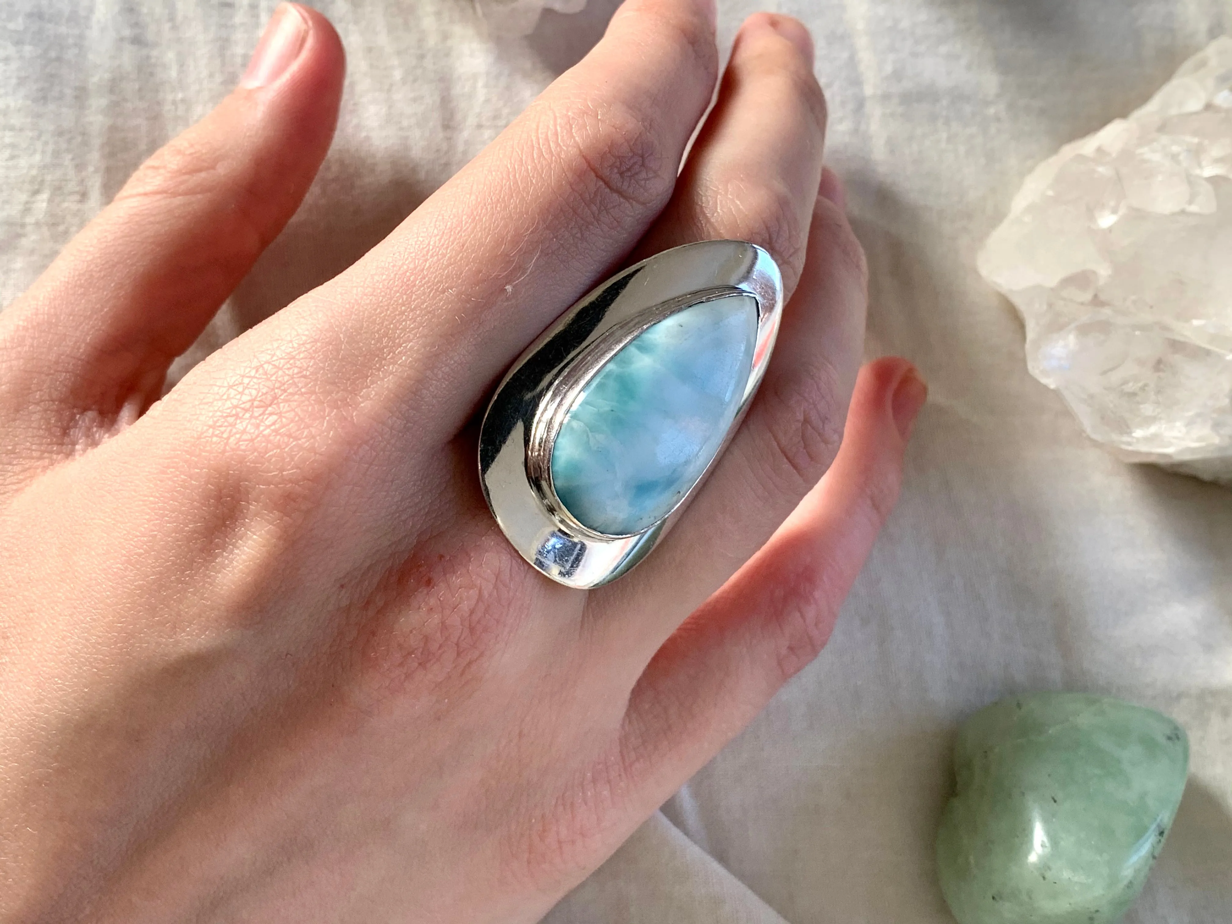 Larimar Medea Ring - US 9.5 (One of a kind)