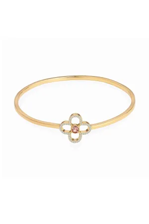 Le Fleur Collection Pink Flower Bangle