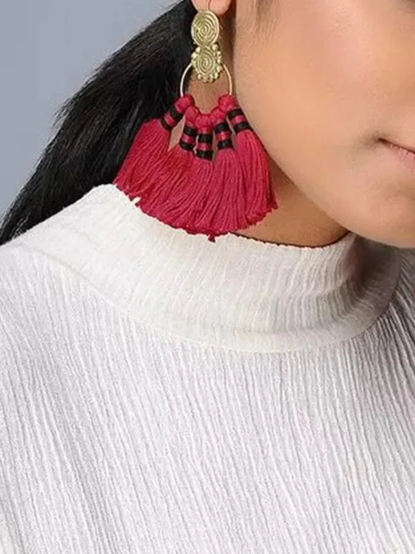 Mini Brass Tassel Earrings