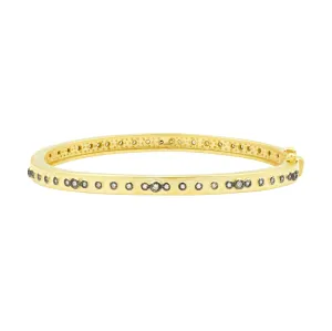 Mini Stud Bezel Stone Eternity Hinge Bangle