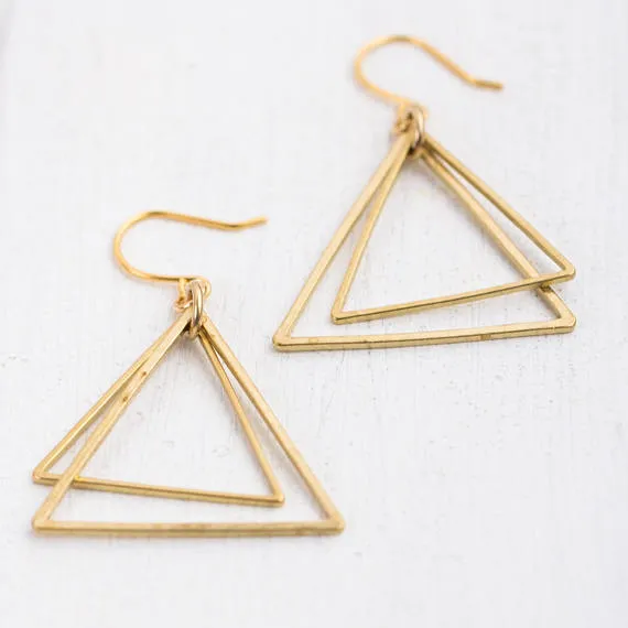 Minimal Triangle Earrings