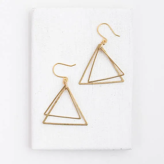 Minimal Triangle Earrings