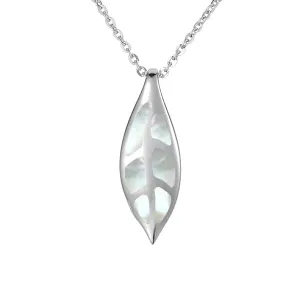 Mother of Pearl Maile Leaf Pendant