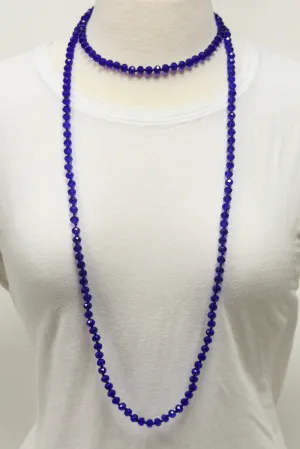 NK-2244 ROYAL 60 hand knotted glass bead necklace