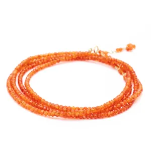 Orange Carnelian Wrap Bracelet/Necklace