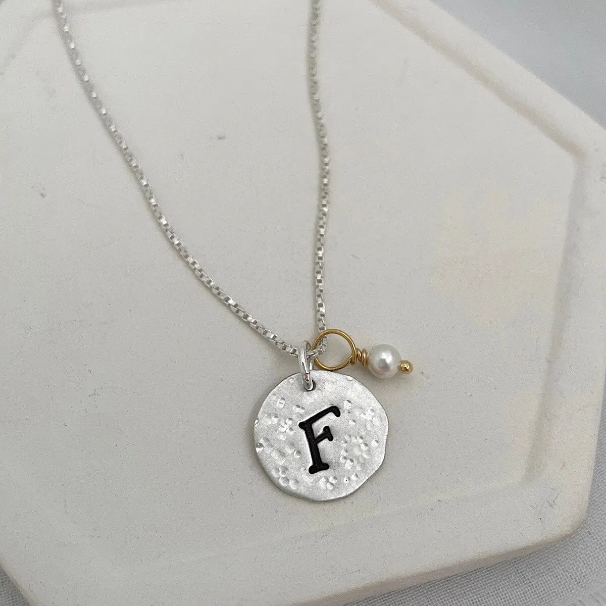 Organic Initial Necklace