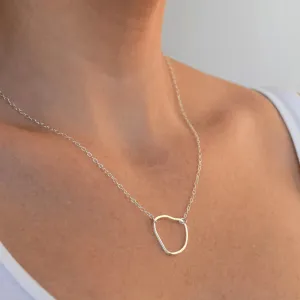 Organic Shape Necklace - Silver