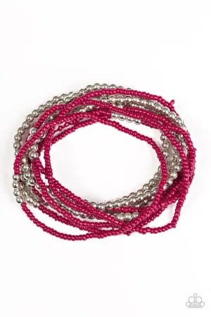 Paparazzi Bracelet ~ BEAD Street - Red