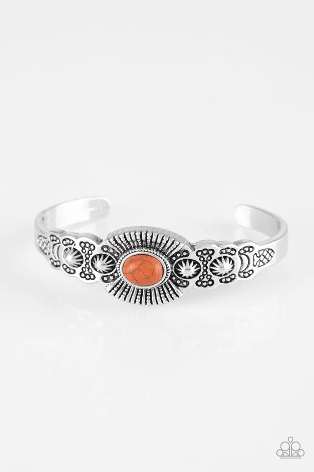 Paparazzi Bracelet ~ Wide Open Mesas - Orange