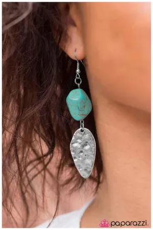 Paparazzi Earring ~ Southern Comfort - Blue