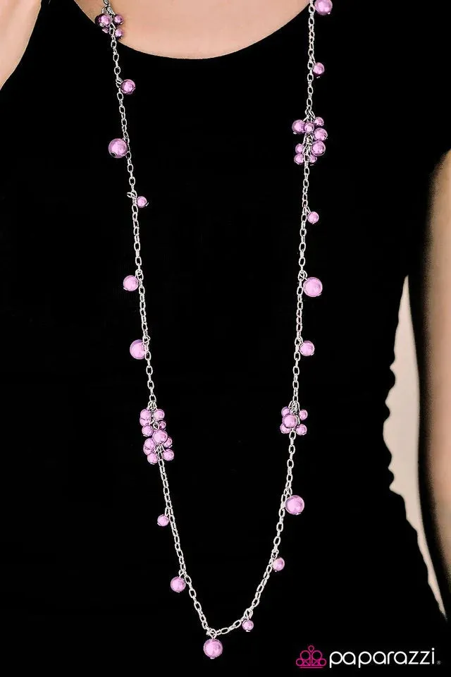 Paparazzi Necklace ~ Beautifully Baroque - Purple